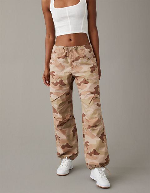Женские брюки American Eagle AE Snappy Stretch High-Waisted Parachute Pant