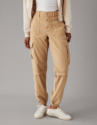 Cargo jogger pants beige