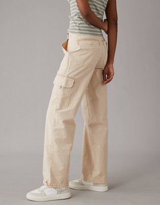 Beige Cargo Pants for Women