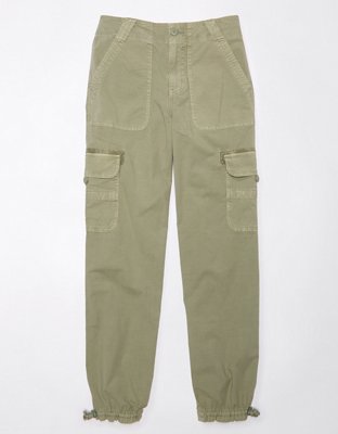 AE High-Waisted Satin Baggy Cargo Jogger