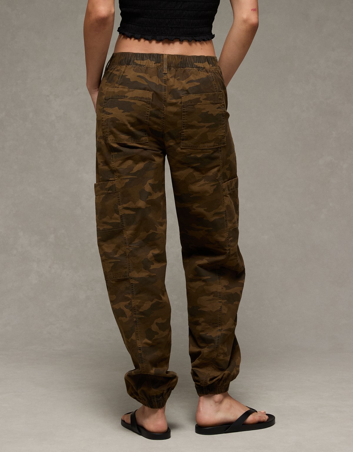 AE Stretch High-Waisted Baggy Cargo Jogger - image 2