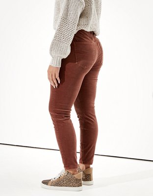 Женские джинсы American Eagle AE Curvy High-Waisted Corduroy Jegging — фото 4
