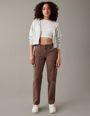 AE Stretch Curvy Super High-Waisted Baggy Wide-Leg Cargo Pant