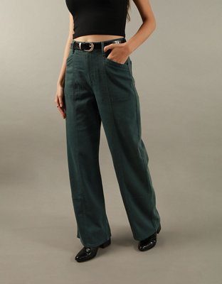 AE Stretch Curvy Super High-Waisted Baggy Wide-Leg Cargo Pant