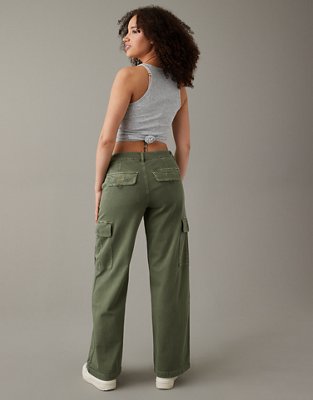 Женские брюки American Eagle AE Stretch Curvy High-Waisted Baggy Wide-Leg Cargo Pant — фото 2