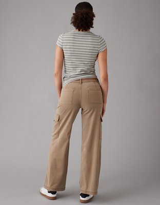 AE Stretch Curvy Super High Waisted Baggy Wide Leg Cargo Pant