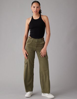 Metallic Green Pants, High Waist Pants, Super Stretchy Pants