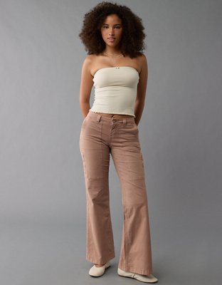 AE Snappy Stretch Curvy Low-Rise Baggy Flare Pant