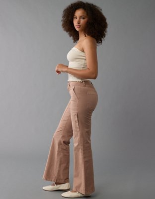 AE Snappy Stretch Curvy Low-Rise Baggy Flare Pant