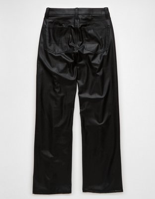 AE Stretch Curvy Vegan Leather High-Waisted Stovepipe Pant