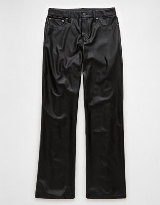 AE Stretch Curvy Vegan Leather High-Waisted Stovepipe Pant