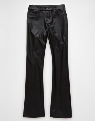 Женские брюки American Eagle AE Stretch Curvy Vegan Leather Classic Bootcut Pant — фото 3