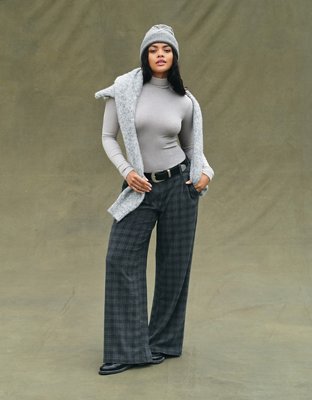 AE Stretch Curvy High-Waisted Wide-Leg Trouser