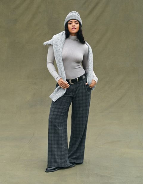 Женские брюки American Eagle AE Stretch Curvy High-Waisted Wide-Leg Trouser
