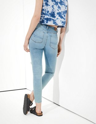 Женские джинсы American Eagle AE Ne(x)t Level Ripped Highest Waist Jegging Crop — фото 2