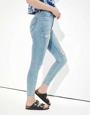 Женские джинсы American Eagle AE Ne(x)t Level Ripped Highest Waist Jegging Crop — фото 4