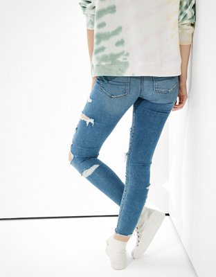 Женские джинсы American Eagle AE Ne(x)t Level Ripped High-Waisted Jegging Crop — фото 2