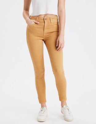 khaki cropped jeggings