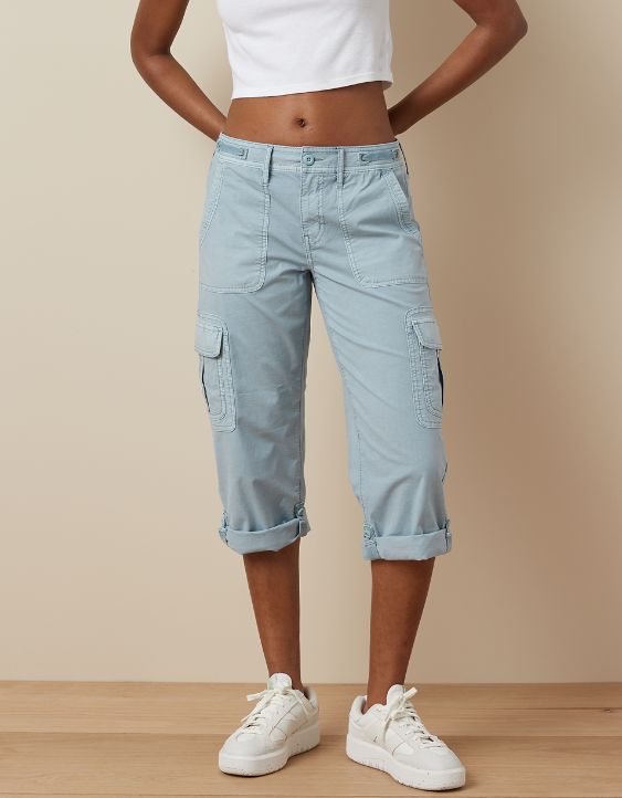 AE Snappy Stretch Low-Rise Crop Cargo Pant