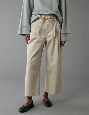 Wide Leg Cropped Pants: Slaycation Textured