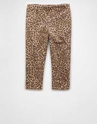 AE Stretch Low-Rise Leopard Capri Pant