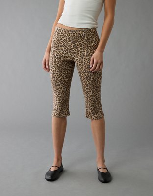 AE Stretch Low-Rise Leopard Capri Pant