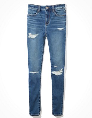 super skinny high waisted ripped jeans