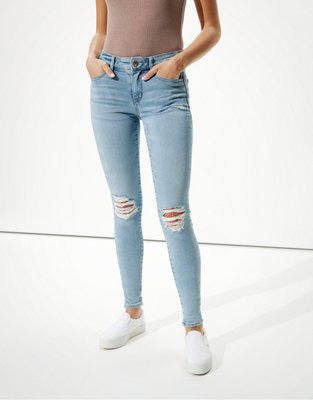 american eagle distressed jeggings