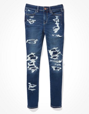 Женские джинсы American Eagle AE Ne(x)t Level Patched High-Waisted Jegging — фото 3