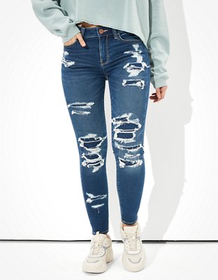 Женские джинсы American Eagle AE Ne(x)t Level Patched High-Waisted Jegging — фото 4