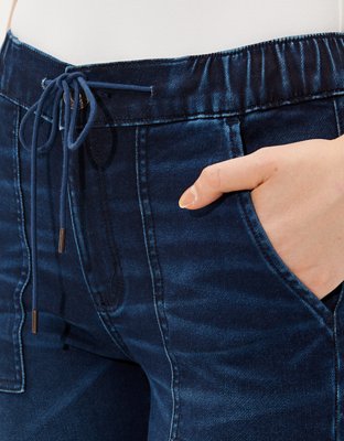 advanced stretch denim jogger pants