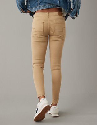 khaki jeggings