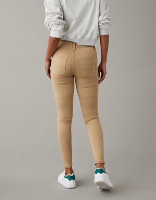 khaki green jeggings