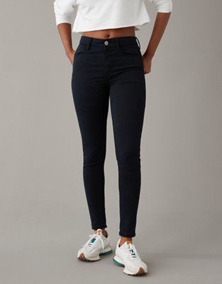 Buy Black High Waisted Skinny Jeggings With Stretch - 16S, Jeans