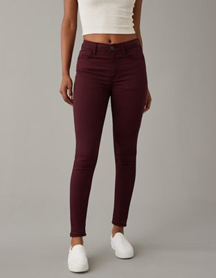 American Eagle Women's Burgundy The Everything Pocket Leggings