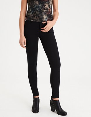 american eagle black high rise jegging