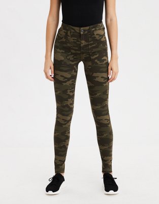  Denim Camouflage Ripped Camo Jeggings for Women High Waist  Leggings Slimming Cargo Jeans Ankle-Tied Training Uniform : Clothing, Shoes  & Jewelry