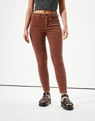 Time and Tru Women's High Rise Sculpted Corduroy Jeggings 