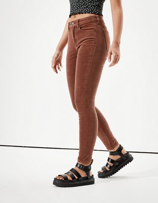 Женские джинсы American Eagle AE High-Waisted Corduroy Jegging — фото 4
