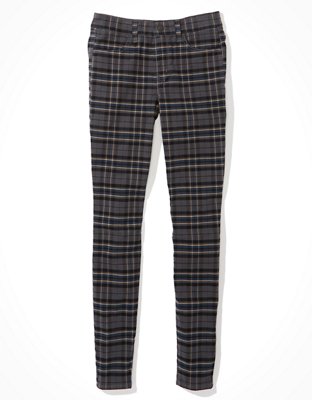AE High-Waisted Plaid Jegging