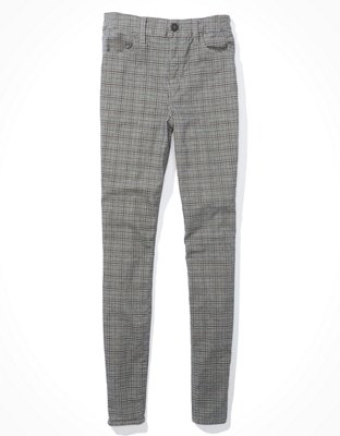 Женские джинсы American Eagle AE High-Waisted Plaid Jegging — фото 2