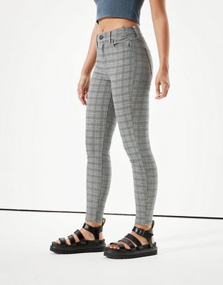 Женские джинсы American Eagle AE High-Waisted Plaid Jegging — фото 3