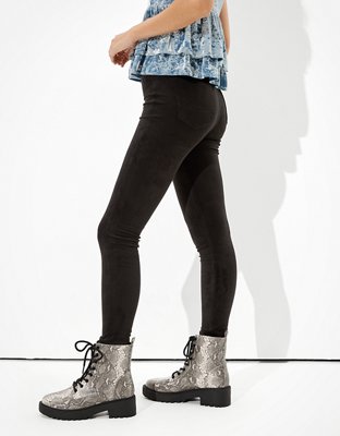 Женские брюки American Eagle AE Super High-Waisted Faux Suede Legging — фото 4