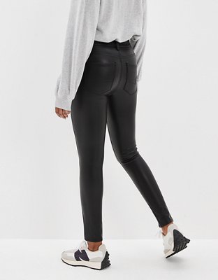 Женские джинсы American Eagle AE Stretch Vegan Leather High-Waisted Jegging — фото 2