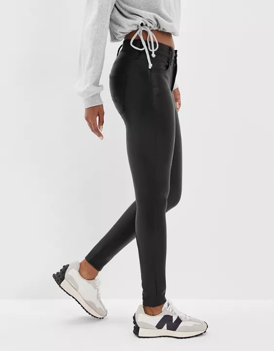 AE Stretch Vegan Leather High-Waisted Jegging