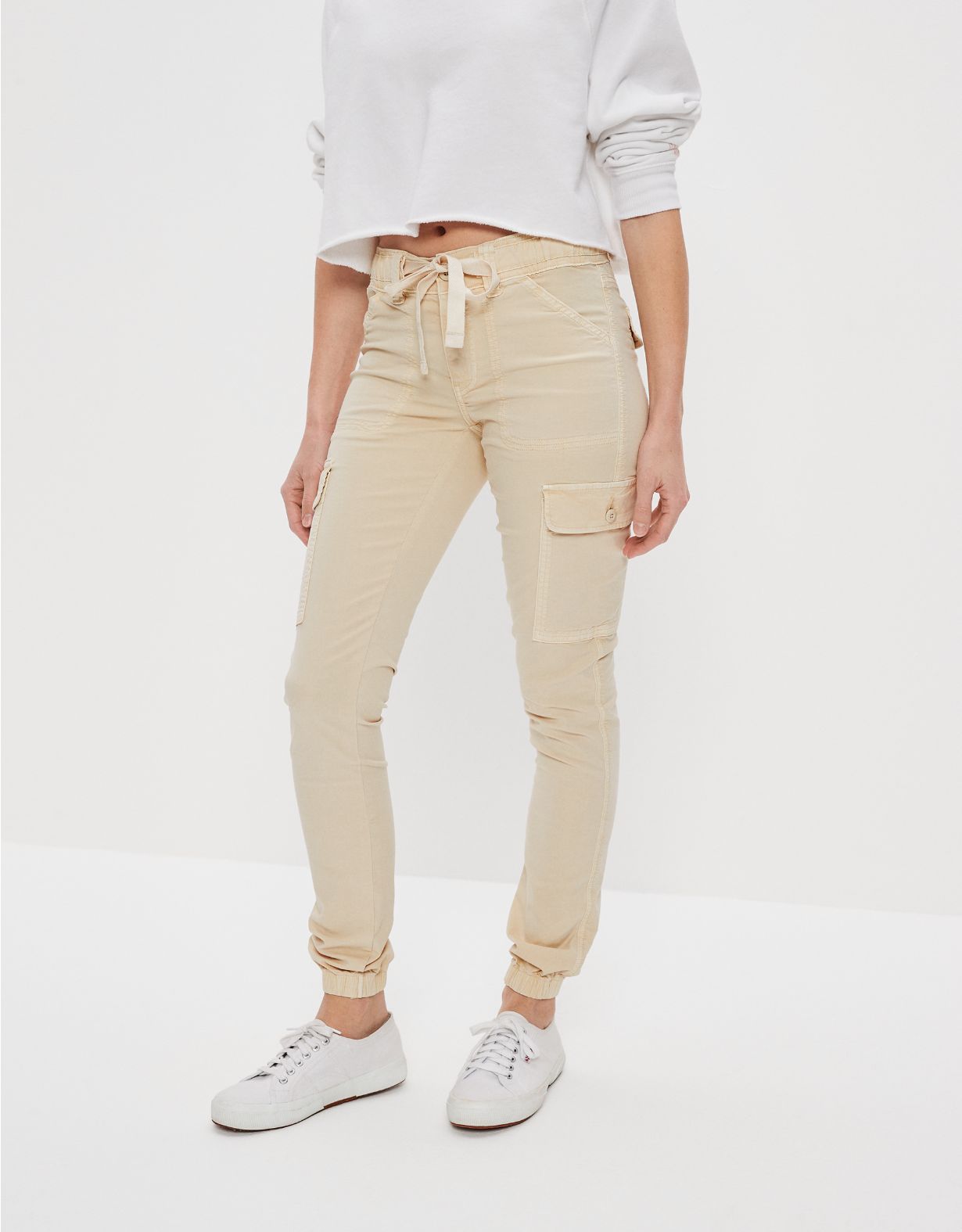 AE Stretch High-Waisted Cargo Jegging Jogger