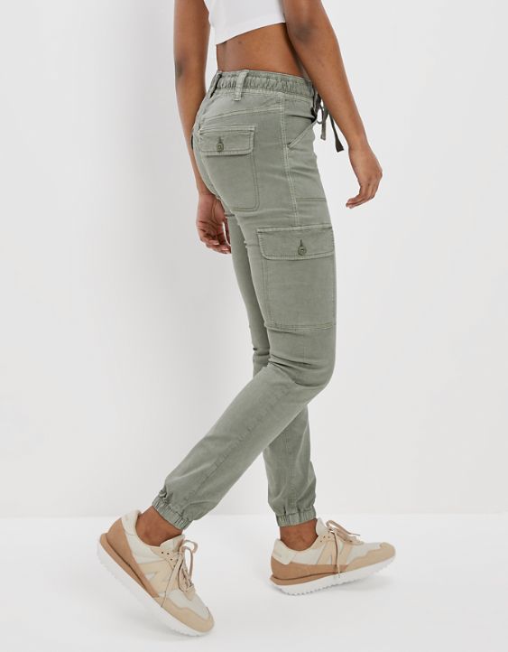 AE Stretch High-Waisted Cargo Jegging Jogger
