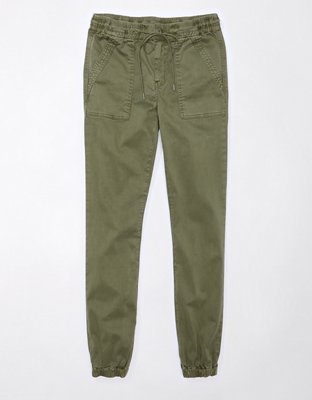 AE High-Waisted Satin Baggy Cargo Jogger