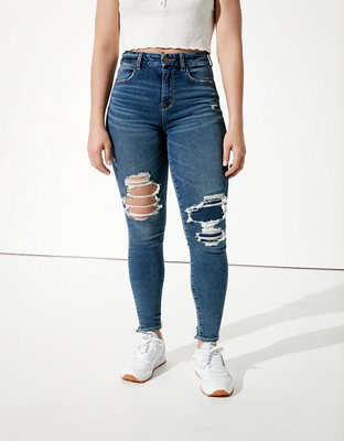 american eagle super ripped jeans