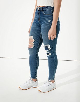 Женские джинсы American Eagle AE Ne(x)t Level Patched Curvy High-Waisted Jegging — фото 4